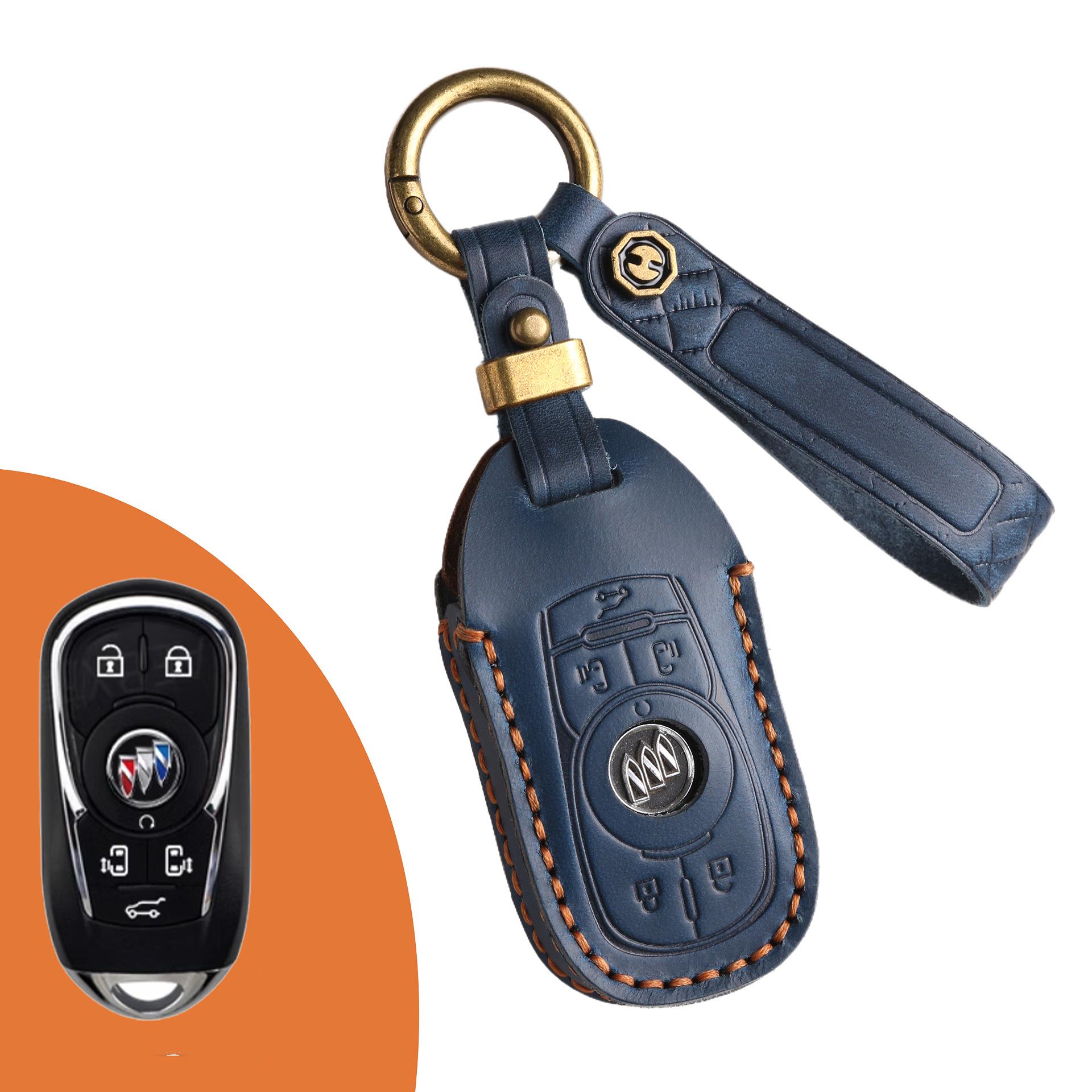 

Кожаный чехол для ключа ручной работы в стиле ретро для Buick GL8, Regal, LaCrosse и Angkewei