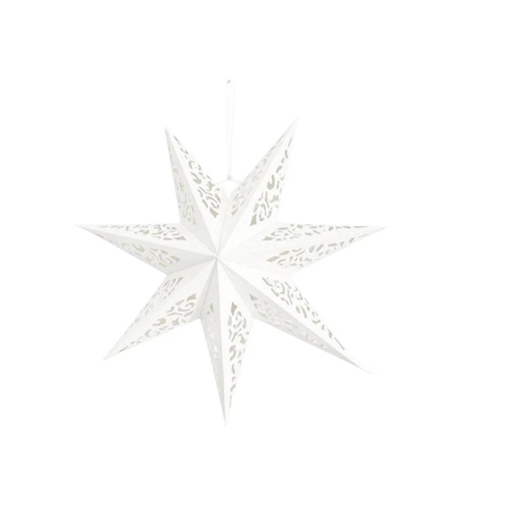 Hollow Out Christmas Hanging Decoration DIY Christmas Tree Ornament Paper Star Pendant Christmas