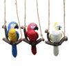 1Pcs Creative Swing Parrot Resin Micro Landscape Ornaments Fairy Garden Miniature Figurines Tree Hanging Bonsai Home Decorations