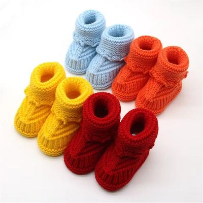 Soft Knit Baby Booties Handmade First Walkers Shoes New Toddler Warm Shoes