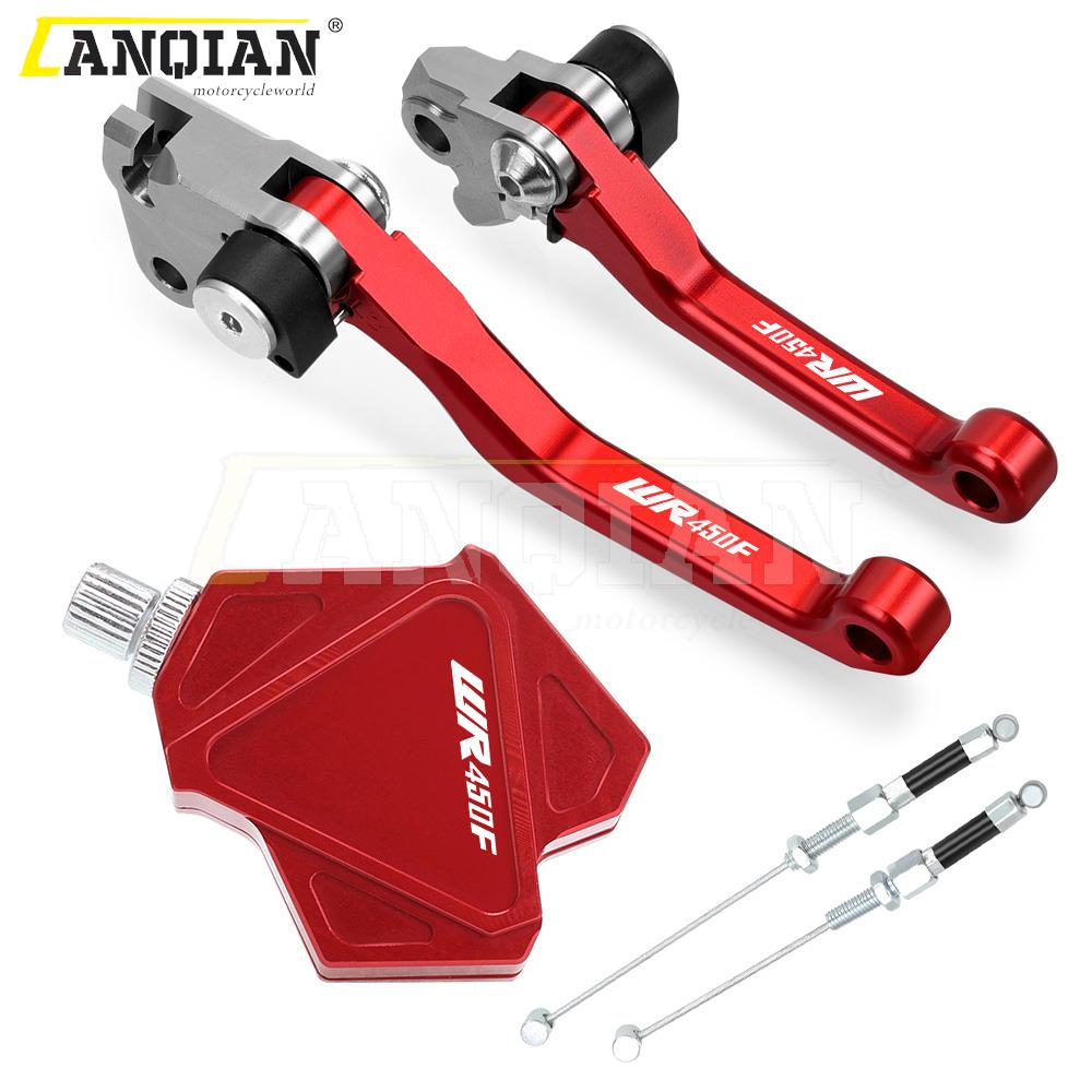 WR450F Dirt Bike Brake Clutch Levers Stunt Clutch Easy Pull Cable System Set For YAMAHA WR 450 F 2001-2023 Motocross Accessories