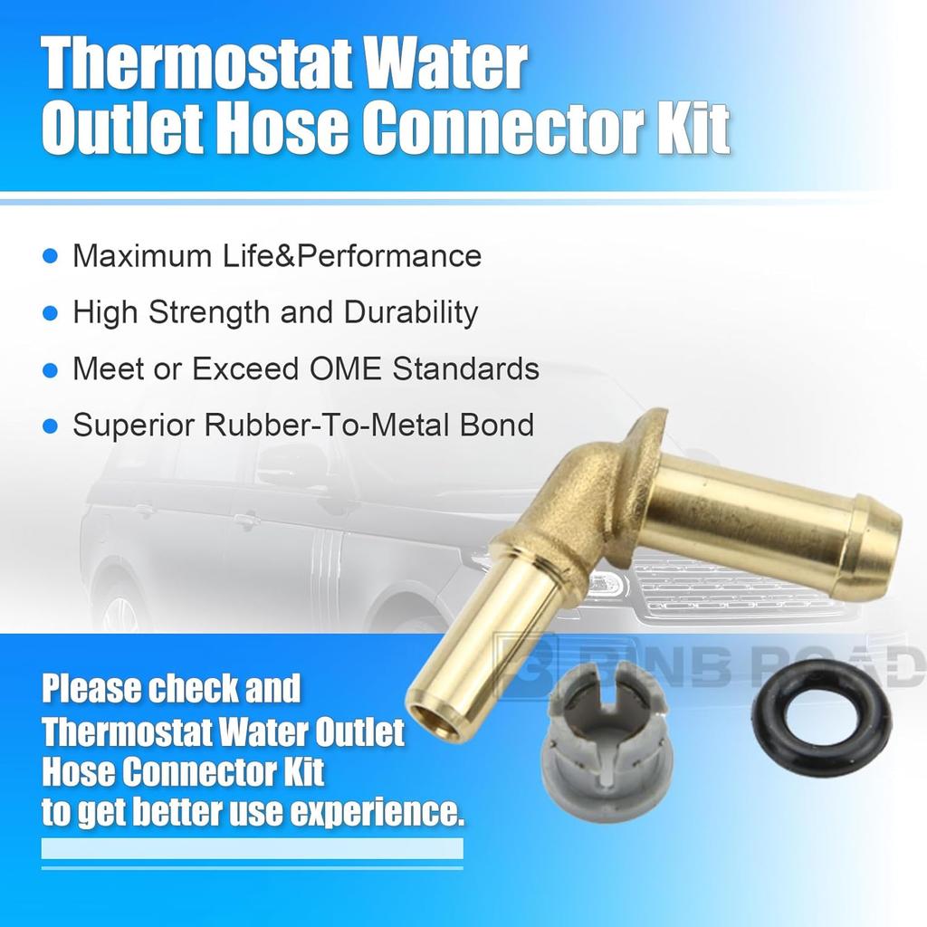 LR049990 Thermostat Water Outlet Hose Connector Kit Compatible with Range Rover Sport 2017 Discovery 4