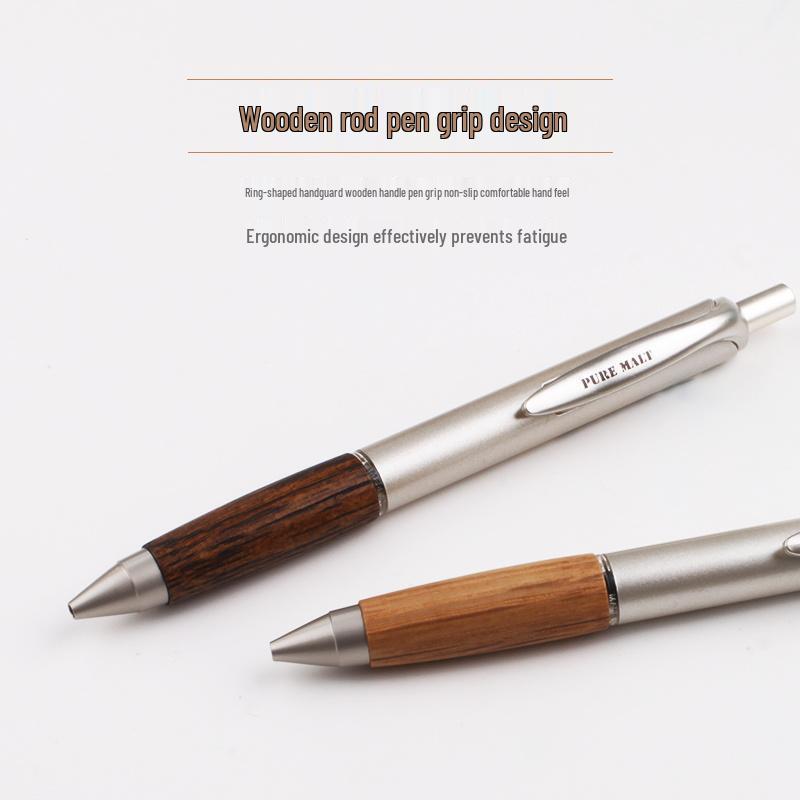Mitsubishi Uni Black 0.5mm Oak Grip Signature Pen for Office & Exams