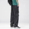 Men's Baggy Straight Cargo Jeans Elastic Waist Drawstring Casual Pants High Street Fashion Vintage Trousers Male Trendy Brand