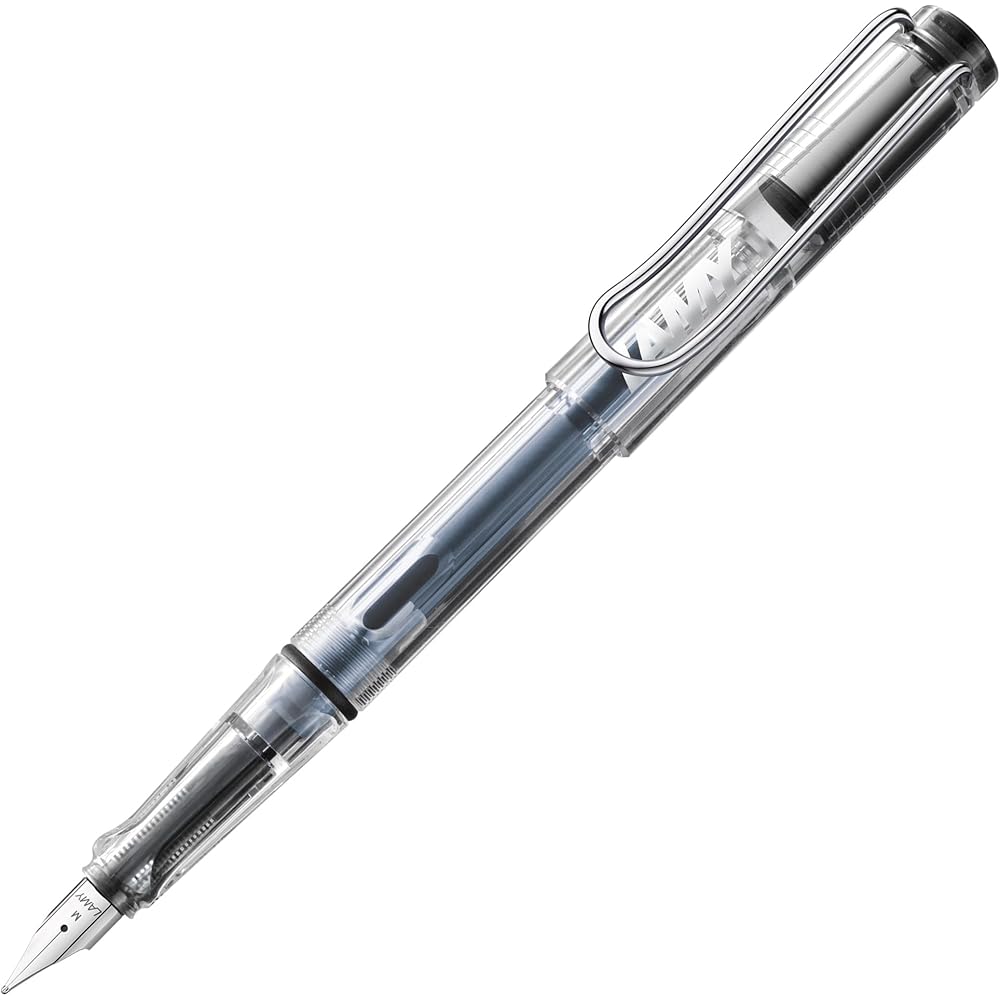 

Lamy Safari Vista Fountain Pen Ergonomic Grip Steel Nib Size F with Blue Ink Cartridge Right-Handed