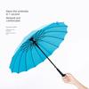 16-Rib Solid Color Straight Umbrella, Dual-Purpose for Sun and Rain, Golf Umbrella, Business Long-Handle Umbrella, Promotional Umbrella, Can Add Logo