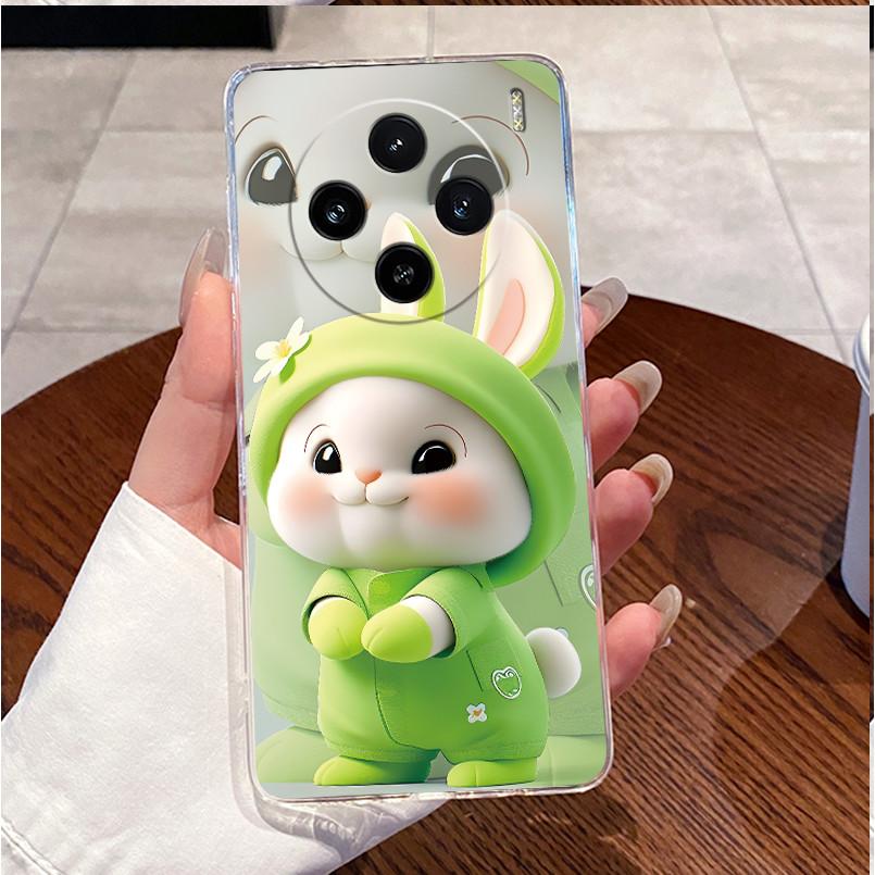Case For Vivo X100 Transparent TPU Soft Cover For Vivo X100 Pro/X100s Pro Cute Little Panda Pattern Shockproof Couple Shell