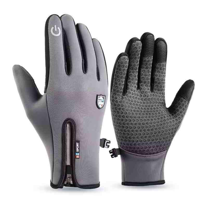 Unisex wasserdichte Fleece-Touchscreen-Anti-Rutsch-Fahrrad-Ski-Handschuhe für Herbst/Winter
