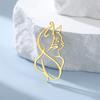 My Shape 5pcs Cat Charms Cute Animal Kitten Pendants DIY Necklace Earrings Keychains DIY Jewelry Making Stainless Steel Jewelry