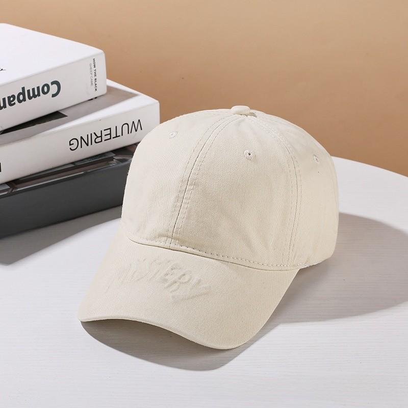 Style Letter Embroidered Cotton Baseball Cap With Sun Protection For Casual Wear