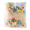 Pack Of 100 User Friendly Bamboos Skewers Camping Utensils For Cocktails Fruit Decorations Wedding Parties Supplies