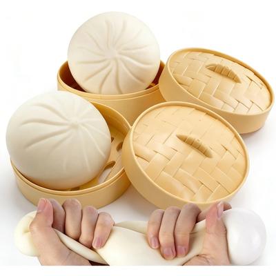 Hot Seller Giant Dumpling Simulation Food Squeeze Toy - Soft Fidget Toy For Anxiety Relief Decompression Stress Relief Play