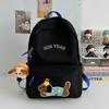 Schoolbag new cute puppy backpack large capacity primary school students junior high school students lightweight schoolbag simple fashion alphabet 
