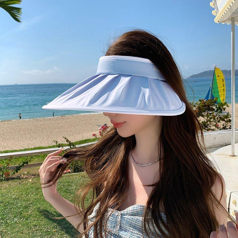 

UPF50 + Two-Color Summer UV Protection Air Top Shell-like Bonnet Sun Protection Hat Gradient Sun Hat with Wide Brim Female 8526 Gradient distant mountain ash