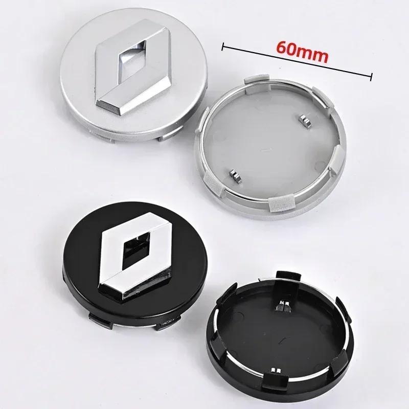 Pokličky kol 4KS 57mm 60mm Středové krytky kol auta Logo Odznak na středové krytce Kryt ráfků Pro Renault Megane 2 3 Clio 4 Trafic Captur Znaky Kango