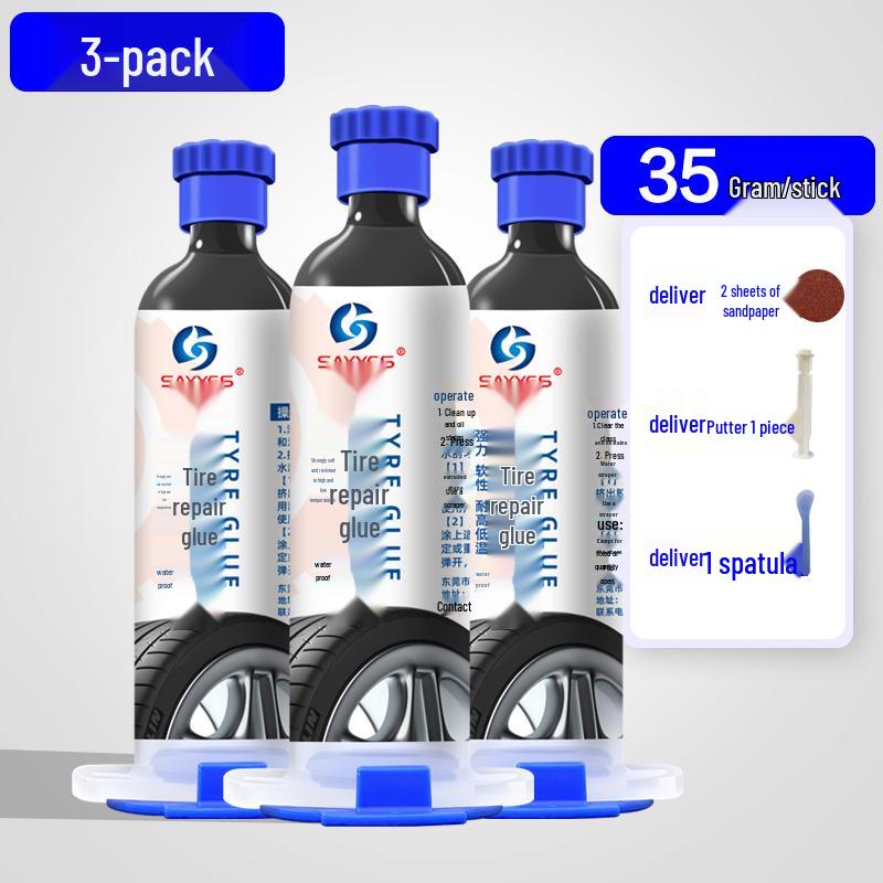 Flexible Tire Repair Glue for Sidewall Damage and Cracks