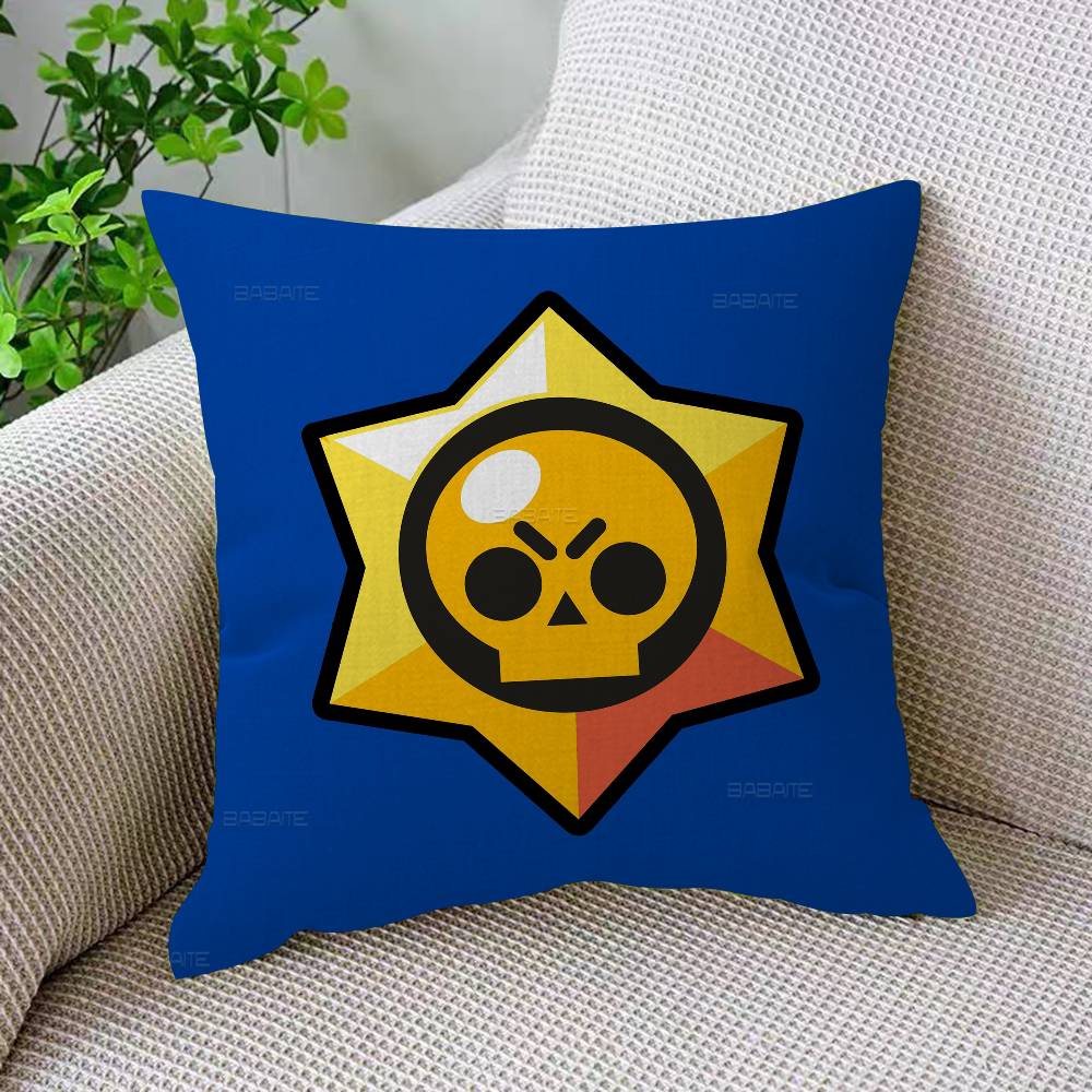 Strategy Game B-BRAWL STARS Pillow Cushion Cover Pillowcase Living Room Sofa Home Decor Customized