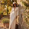 Autumn Women Dresses Button Front Shirt Dress, Long Sleeve Turn-down Collar Collared Style Solid Color Cinched Waist Dress for Daily Office Casual