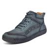New Men's Fashionable Large-Size Leather Martin Boots: Comfortable, Soft, Non-slip, Hand-stitched Outdoor Boots