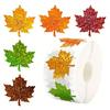 500 Pcs Christmas Stickers Roll Gllitter Tree/Maple Leaf/Santa Hat Seal Stickers Waterproof Self-Adhesive Decals