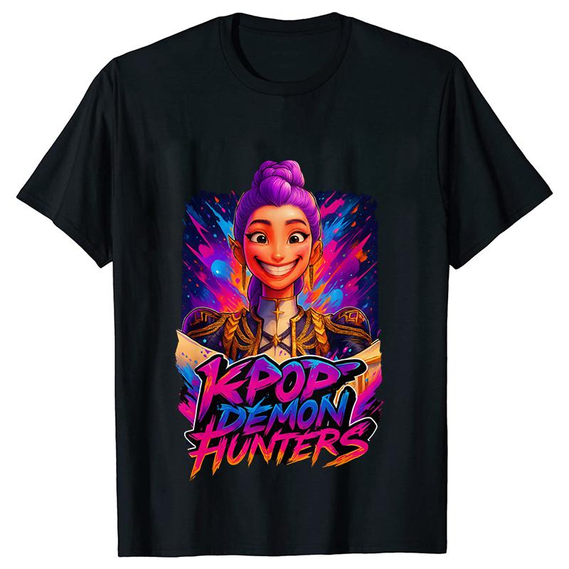 Women's T-shirt Clothing Kpop Demon Hunter Huntrx Graphic Tops Female T Shirt Fashion Korean Casual Harajuku Short Sleeve Tees