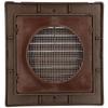 Grille d'aération - KOTARBAU - Ronde - Diamètre 100 mm - ABS - Moustiquaire - Brun