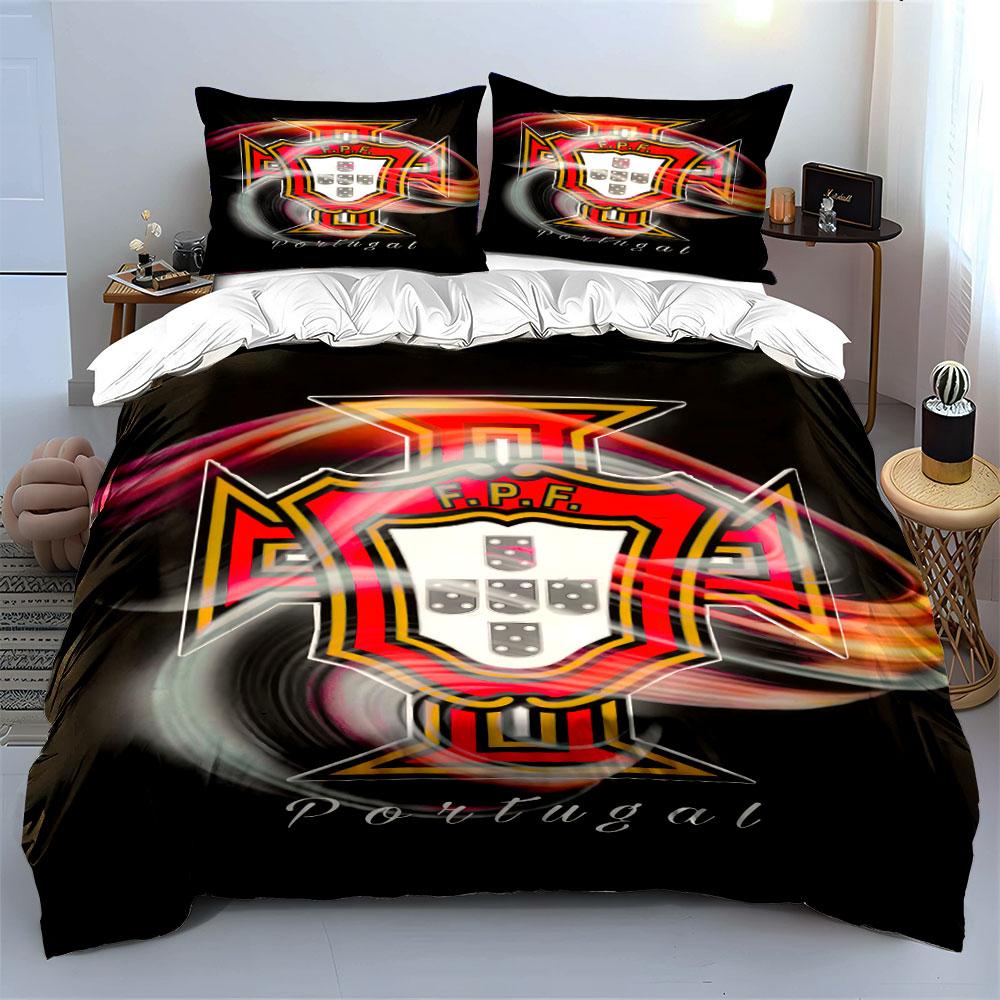 Portuguese football team emblem. Bedding sets Duvet cover sets Duvet covers Pillowcases(1 * Duvet Cover 2 * Pillowcases without duvet insert)