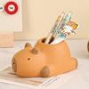Capybara Søt Penneholder Kontor Skrivebord Morsom Kreativ Morsom Små Ornamenter Sminkekost Keramisk Oppbevaringsrør