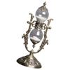 Vintage Glass and Metal Hourglass 15/30 Minutes Sand Timer for Living Room Decoration Engraved Rotating Sand Clock Stand