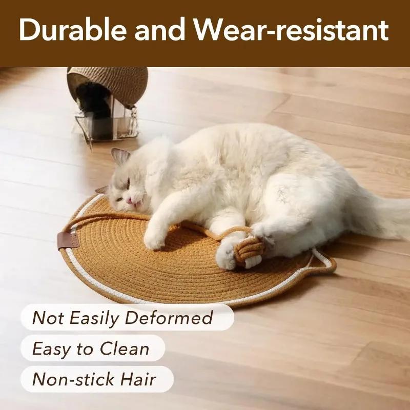Multipurpose Cat Scratching Mat with Toy Ball Cat Bed Soft Wear-resistant Cat Bed Dog Mat Pet Sleeping Mat for All Seasons