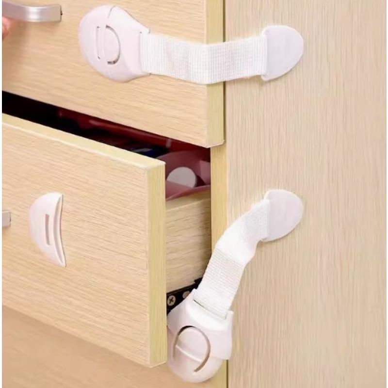 Baby Multi-functional Cloth Strap Lock, Infant Safety Lock, Children's Buckle Lock, Drawer Plastic Toilet Lock, Cabinet Door Refrigerator Lock