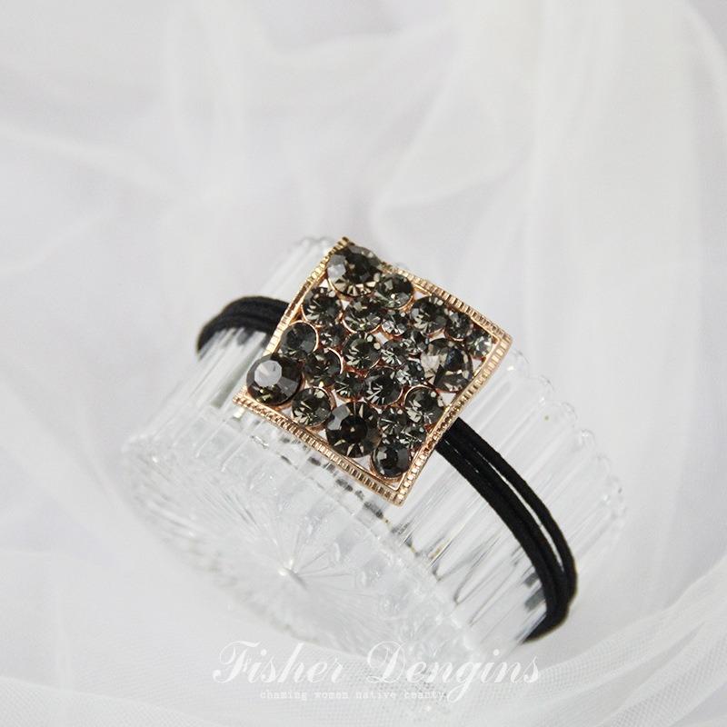 Korean Rhinestone Elegant Scrunchies Women Girls Elastic Hair Rubber Band Accessories Tie Hair Ring Rope Headdress