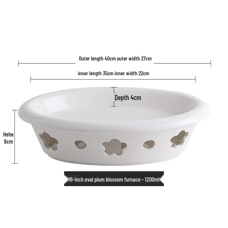 Ceramic Warming Serving Plate with Candle Heater