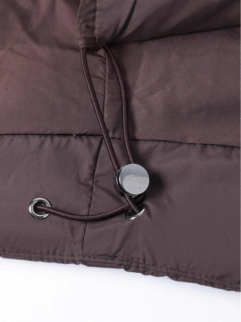 Women's Winter Slimming Cotton Jacket with Fur Collar - New 2025 Style for Middle-Aged and Elderly