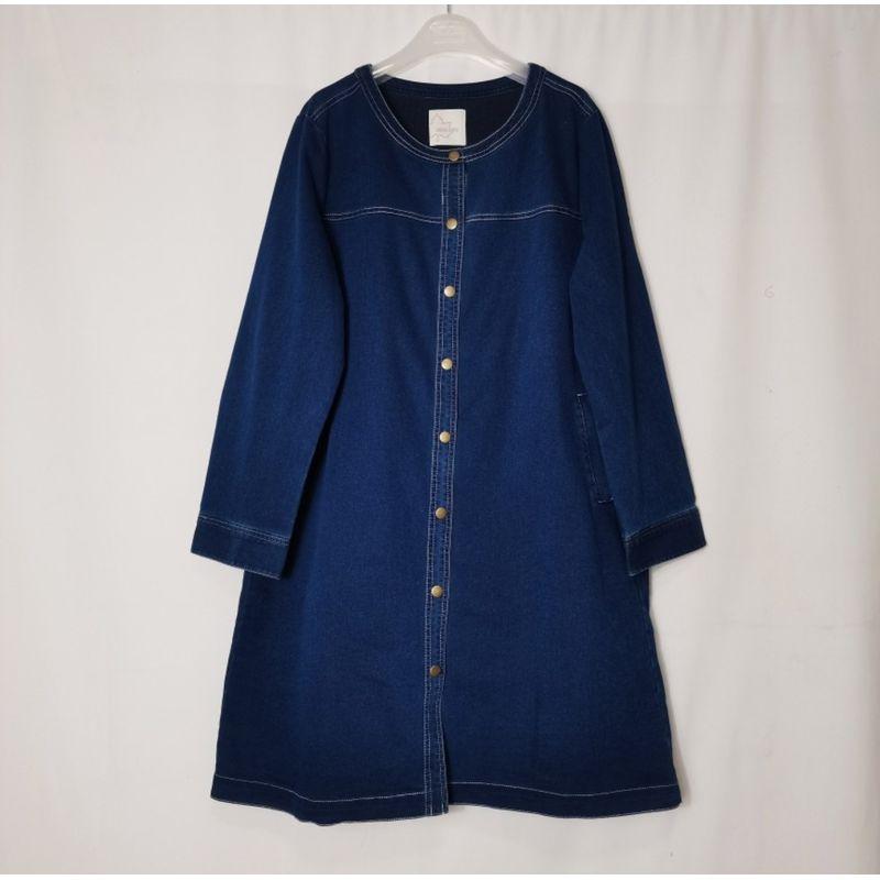 

Товары с одним хвостом Эластичный хлопок Толщина Деним Пальто-тренч с длинным рукавом Женское Средней длины Длинное Повседневное Легче всего сочетать Комбинезоны Весна и Осень Crewneck dark blue Denim defects LL