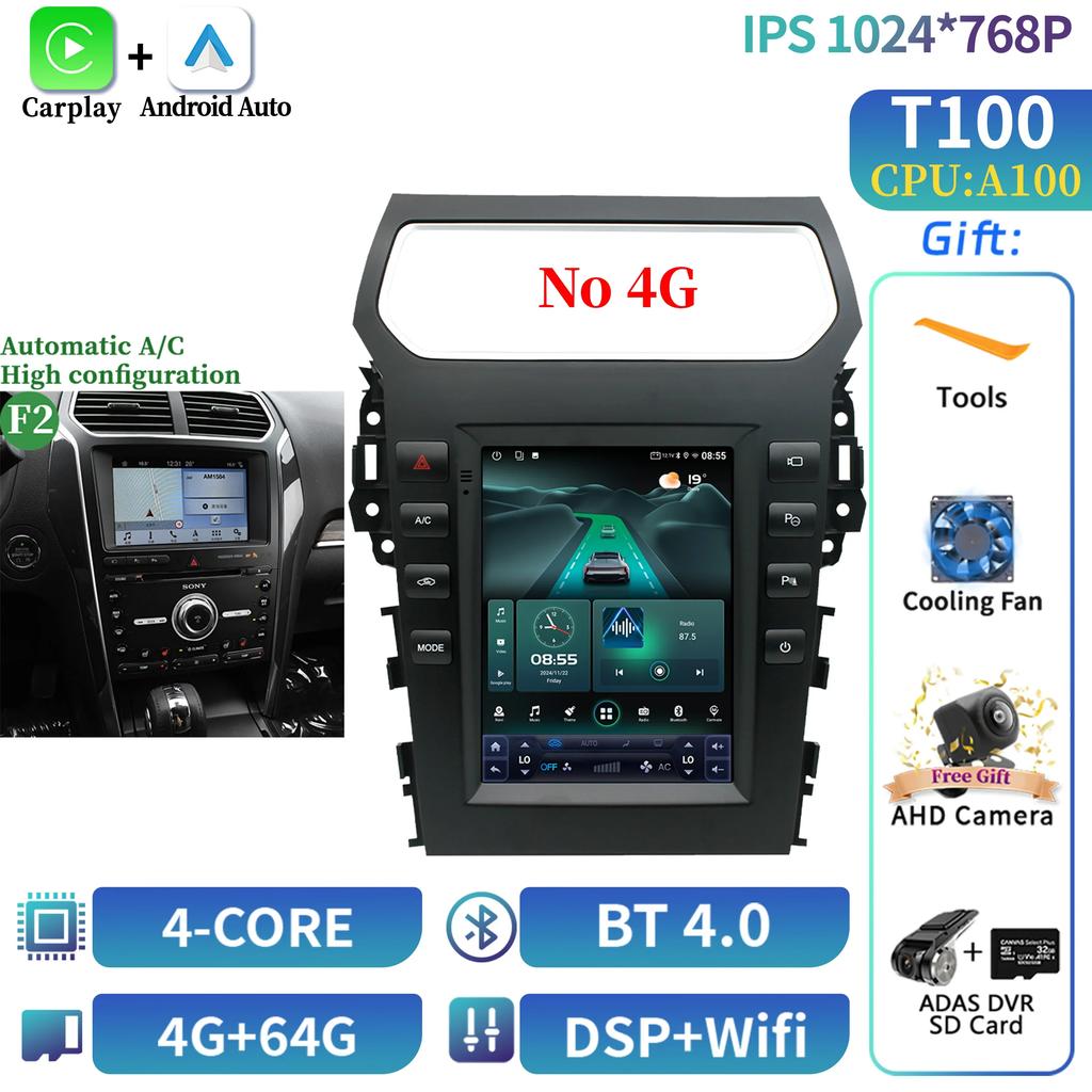 9.7inch Android Car Stereo Radio Multimedia Video Player For Ford Explorer 5 2011-2019 Navigation Carplay Automotive Screen GPS