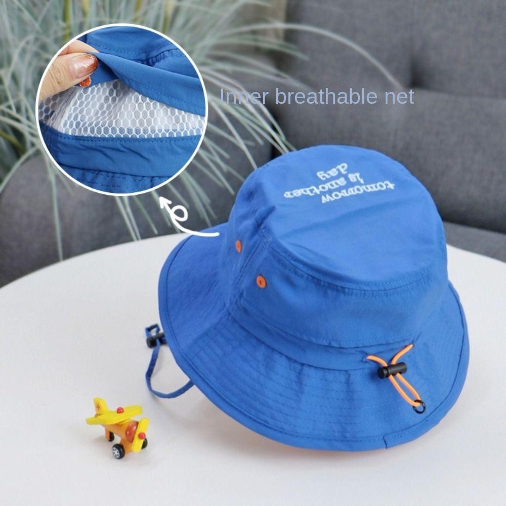 Cute Kids Bucket Hat UV Protection Beach Cap Outdoor Sun Cap  Infant Girls Boys