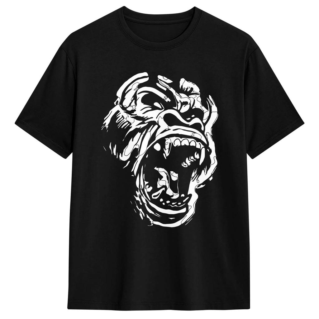 Harajuku T Shirt Angry Gorilla 100 Cotton T Shirts Fashion Tshirt for Unisex Summer Y2K Classic Printed Short Sleeve Tees Tops