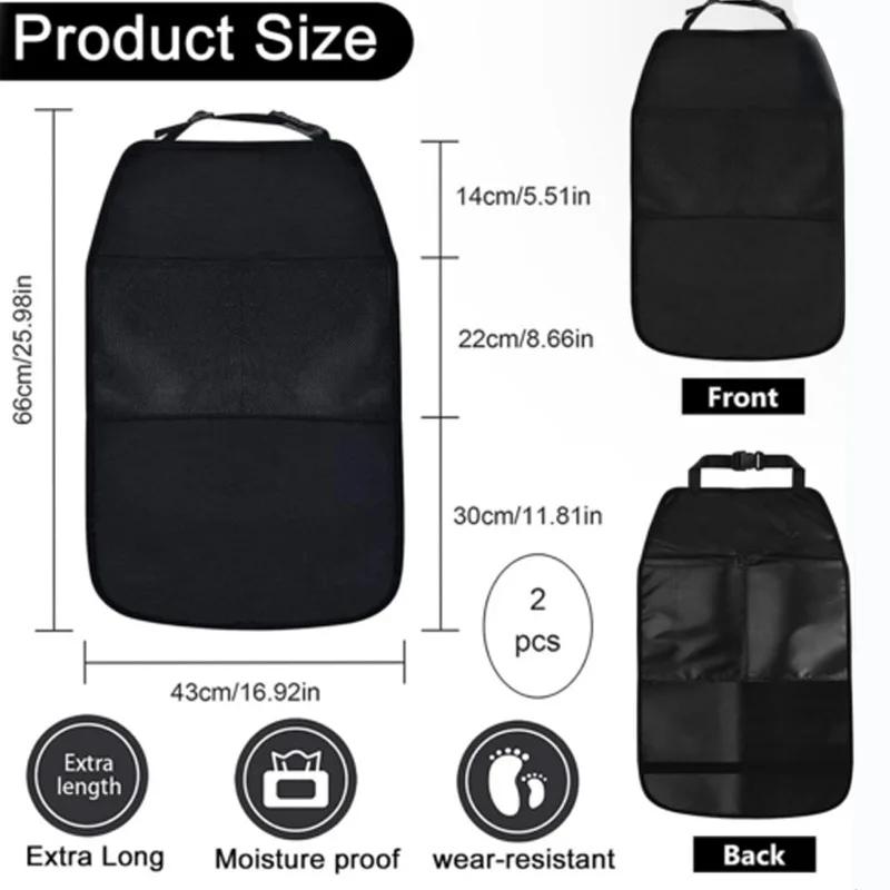 With 2 Pockets Car Seat Back Protector Cover for Children Kids Baby Anti Mud Dirt Auto Seat Cover Anti Kick Mat Pad Seat Cover Car Accessories