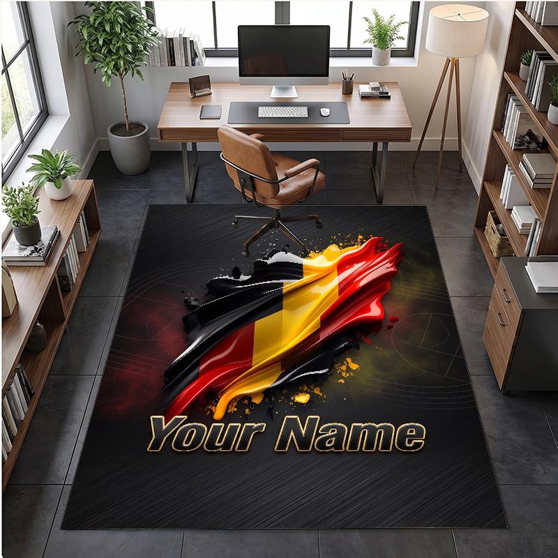 Crystal Velvet Rug Germany National Football Team Print Custom Name Text Floor Mat Home Decor