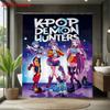1Pc K-Pop Demon Hunters Printed Waterproof Shower Curtain Multi Size Privacy Hanging Curtain With 12 Hooks Easy Installation