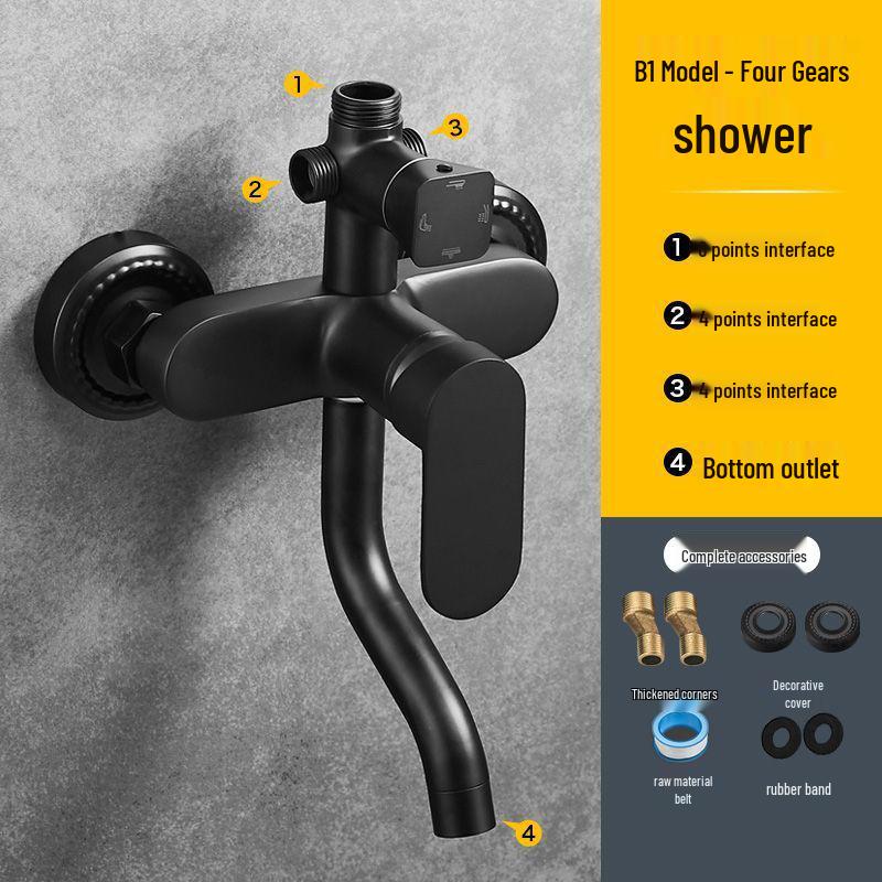 Intelligent All-Copper Digital Display Shower Set with Adjustable Temperature and Pressure for Home Use