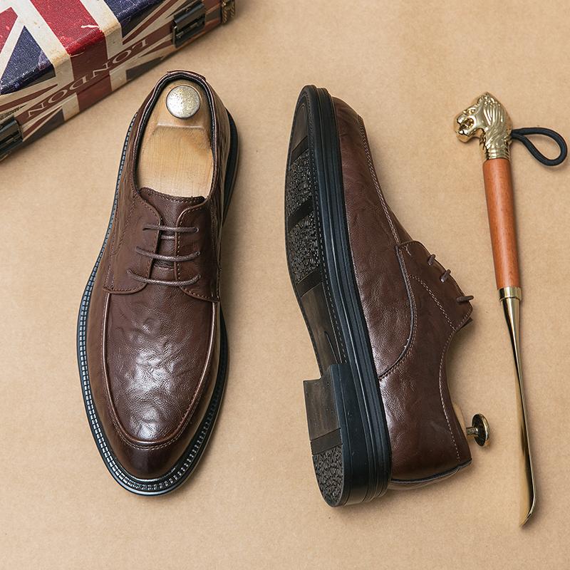 Hot Sale Casual Leather Shoes for Men Anti-Slip Outdoor Oxford Shoes Classic Sneakers New Fashion Leisure Man Formal Dress Shoes