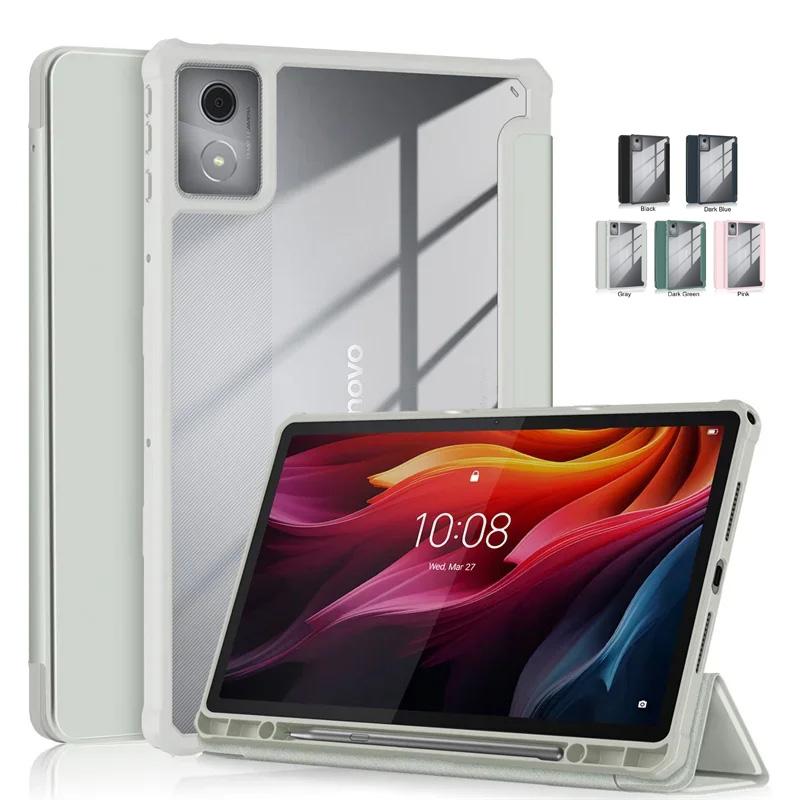 For Lenovo Tab K11 Plus Case with Pen Holder Magnetic Acrylic Hard Back Stand Cover for Lenovo K11 Plus 11.45 Inch Tb352fu Case