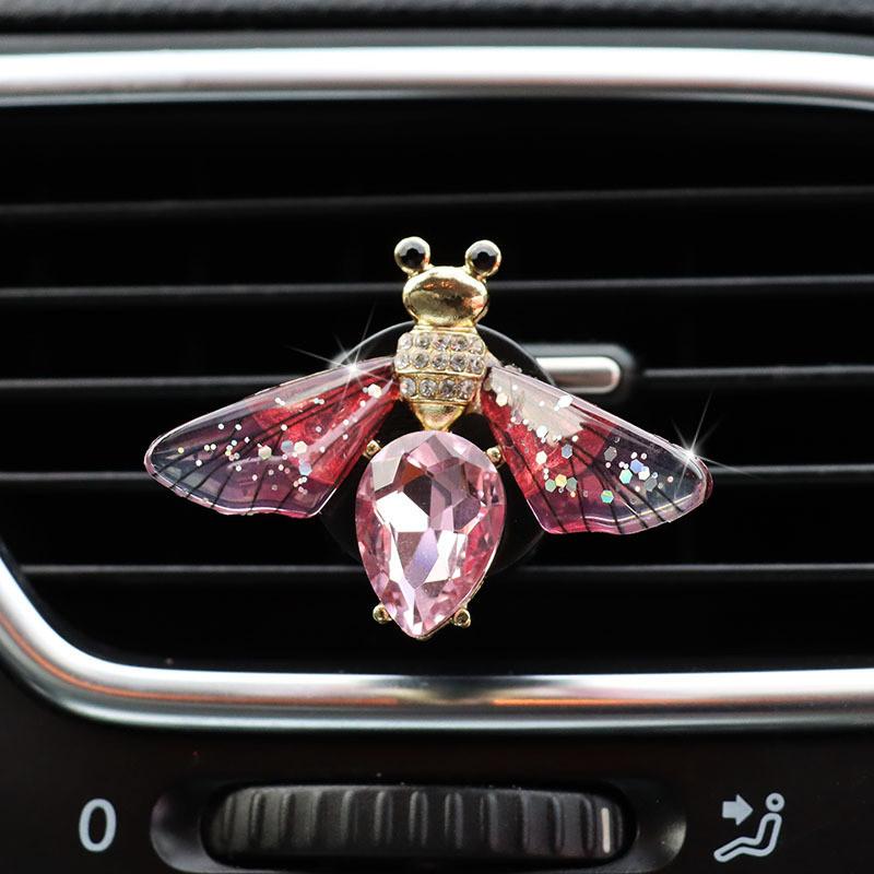 Exquisite Legierung Strass Biene Schmetterling Libelle Auto Lüftungsschlitz Parfüm Clip