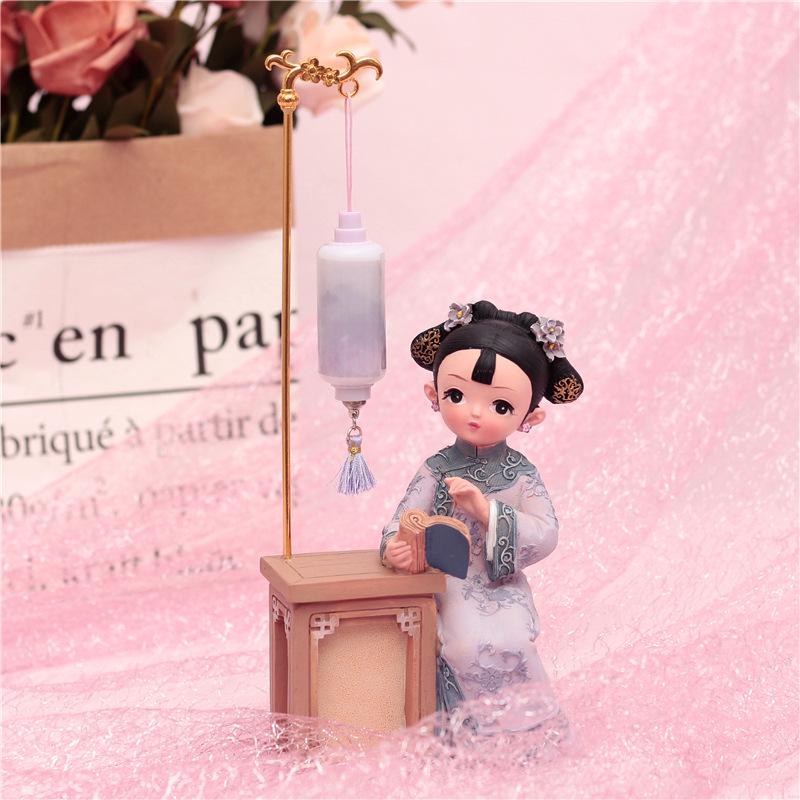 Şarap Dolabı ve Oturma Odası İçin Yaratıcı Retro Prenses Figür Dekorasyonu