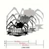 Custom Metal Wall Art Spider Web Design Personalized Name Tags Halloween Decor Bohemian Style Unique Gift