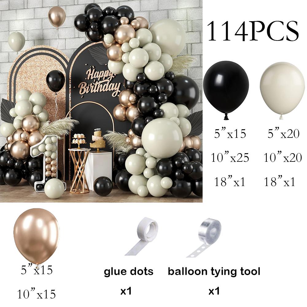 

Black White Sand Balloons Garland Sand White Champagne Gold Ballon Arch Kit Birthday Party Baby Shower Wedding Decoration Globos As Picture