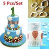 5 Stück/Set Backen Kuchenform Wolke Kunststoff Fondant Ausstecher Kuchenform Fondant Kuchen DIY Form Dekorationswerkzeuge