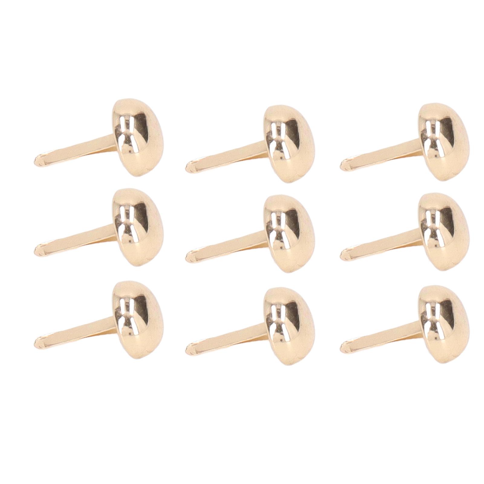 200 Piezas Adorno Decorativo de Tachuela Metálica Color Galvanizado Manualidad DIY Tachuelas para Tapicería Clavo Redondo Brillante para beige